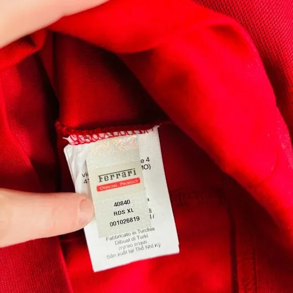 Scuderia Ferrari Men's True Red Crewneck Sweater Sweatshirt Formula 1 - Picture 4 of 8